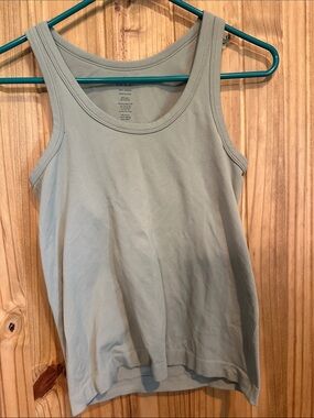 BKE Light Sage Scoop Tank Top